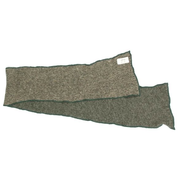 PARKHURST CANADA Autumn Green Beige Striped Neck Scarf Scarve 67" x 8 1/2" /9614 - Picture 3 of 3